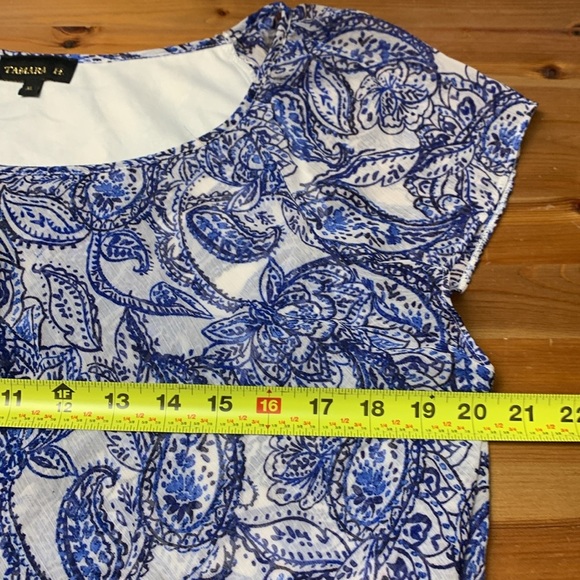 Tamara H Office Top, Blue & White, Flowing, Airy - Picture 4 of 9